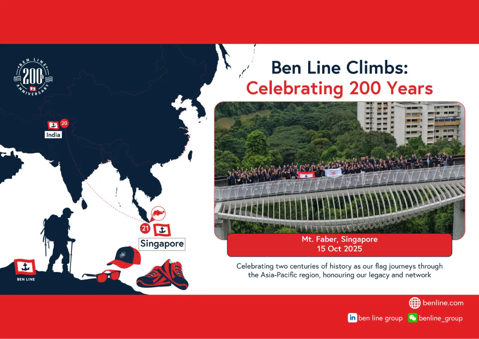 Illustration for Ben Line’s 200th Anniversary Final Climb in Singapore